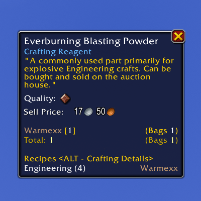 Armory Recipes