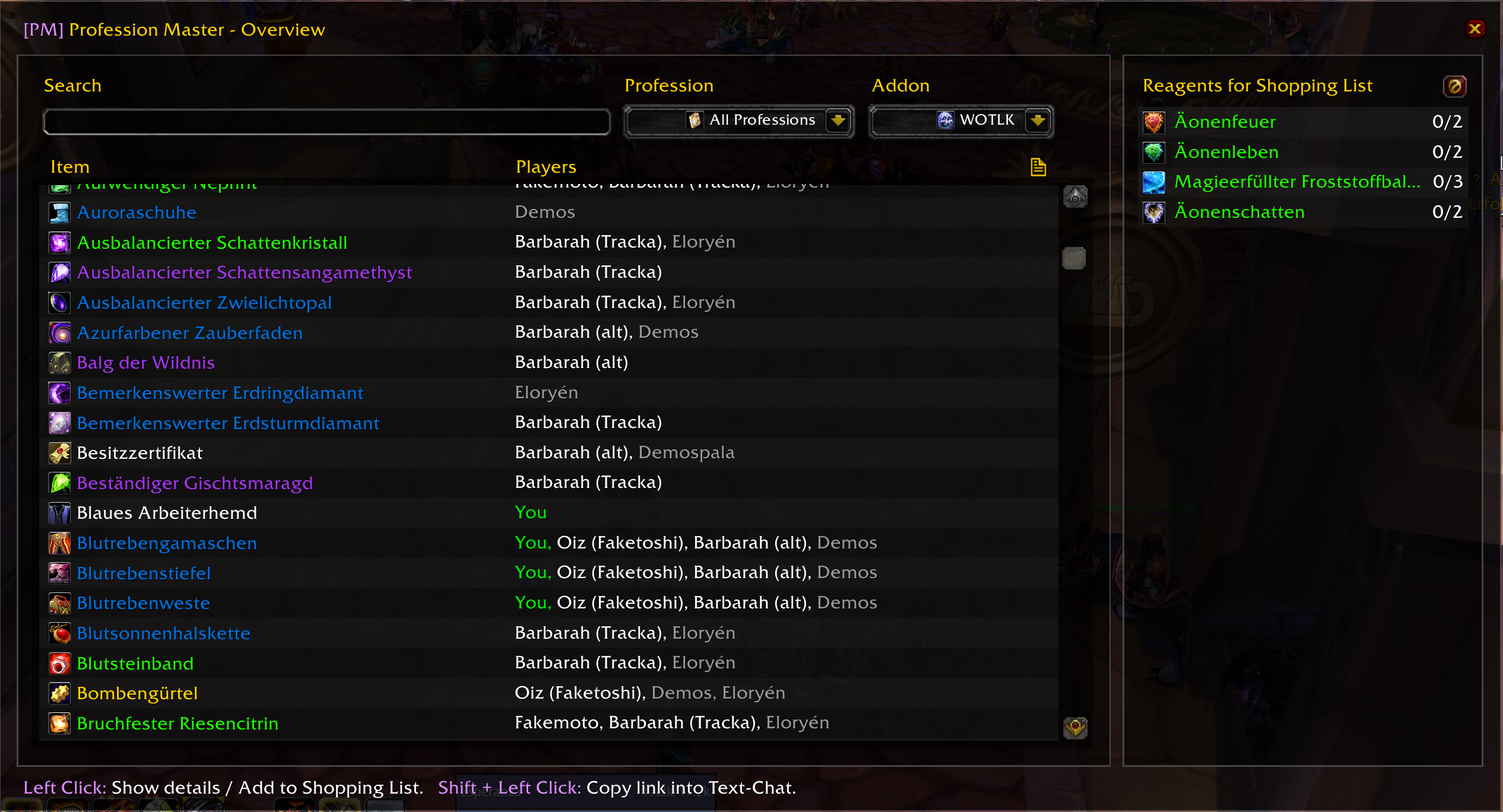 Professions Overview