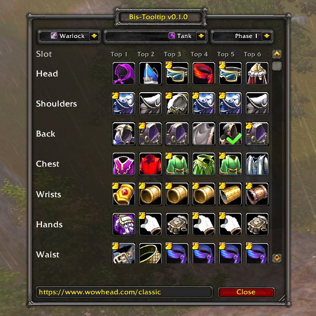 BiS-Tooltip-SoD