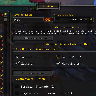 Routes Gathermate2 integration fix