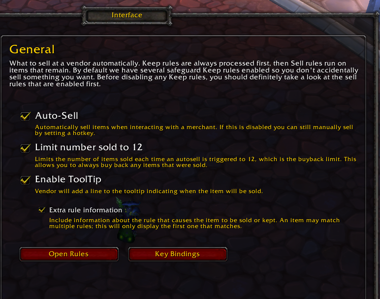 Interface Options