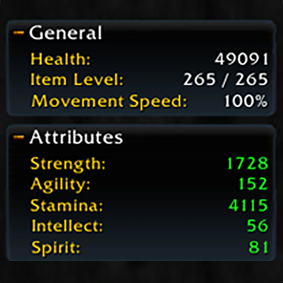 ExpandedStats (GearScore,  iLvl , Talents)