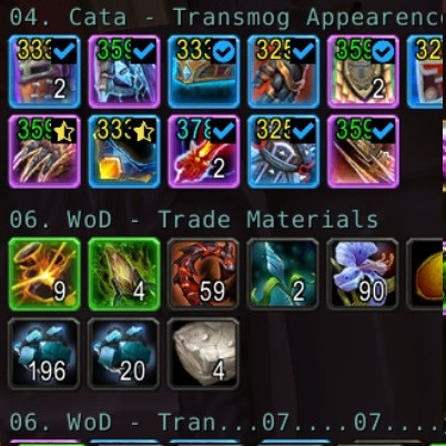 AdiBags - By Expansion