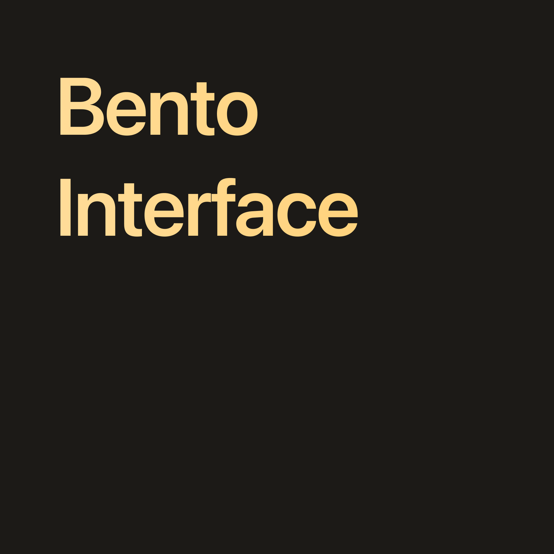 Bento Interface