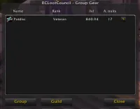 RCLootCouncil - GroupGear