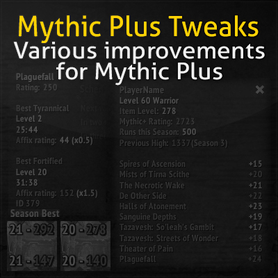 Mythic Plus Tweaks
