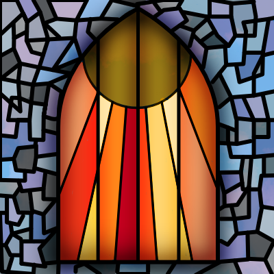 Divine Window UI, personal buff/debuff overview in stained glass artwork