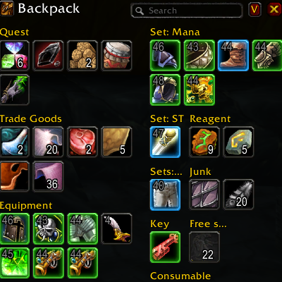 AdiBags - ItemRackSets