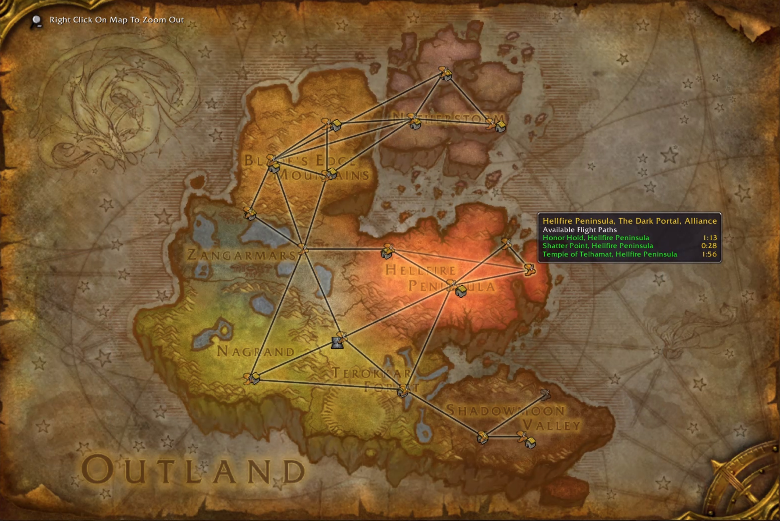 Outland Flight Map