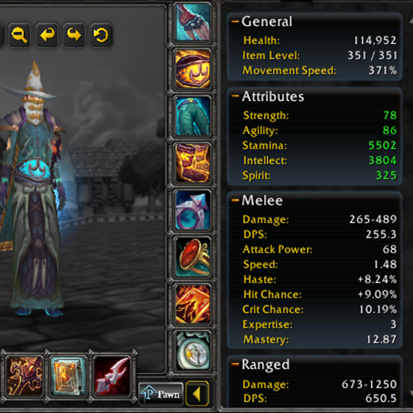 Character Frame stats fix