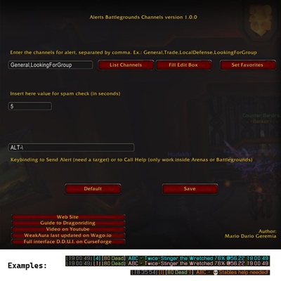Alerts Battlegrounds Channels