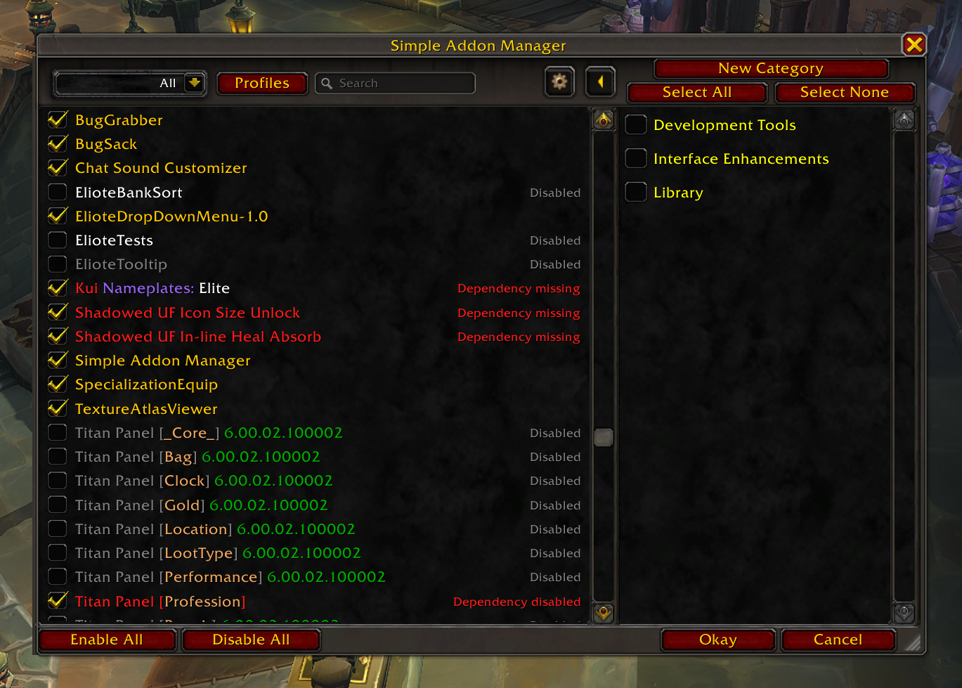 Simple Addon Manager - UI