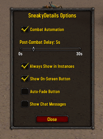 Options Menu
