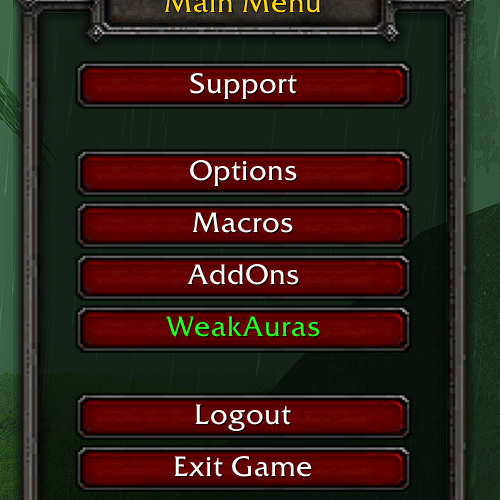 WeakAuras Main Menu Button