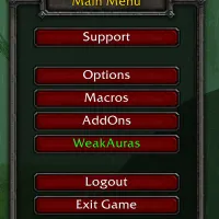 WeakAuras Main Menu Button