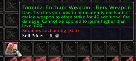 Unknown profession recipes