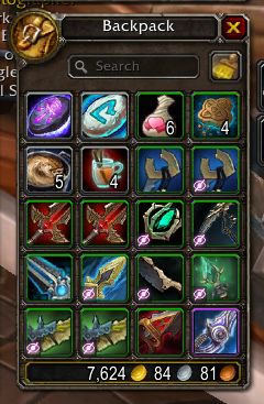 Default bag items