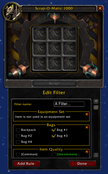 Easy Scrap Filter