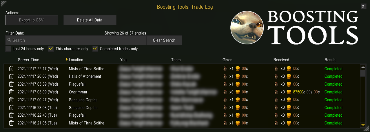 Trade Log
