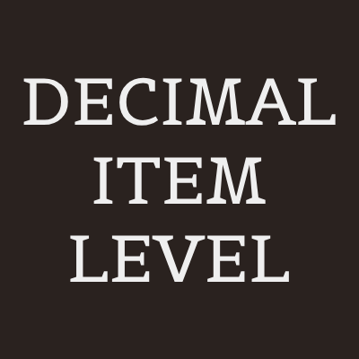 Decimal Item Level Indicator