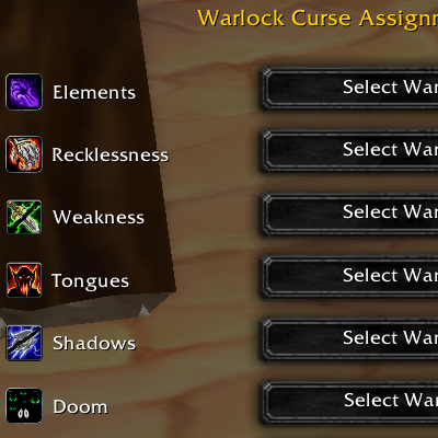 Warlock Raid Curse Assignments