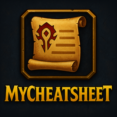My Cheat Sheet