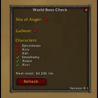 World Boss Checker - MoP