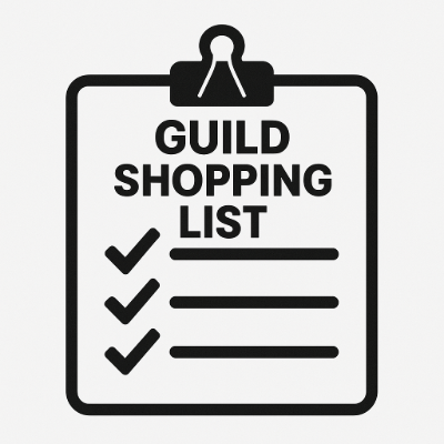Guild Shopping List