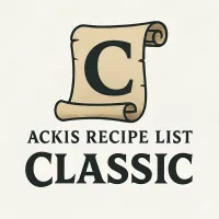 Ackis Recipe List Classic: Cooking