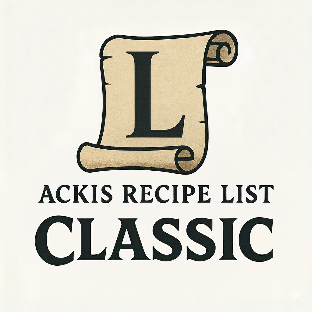 Ackis Recipe List Classic: Leatherworking
