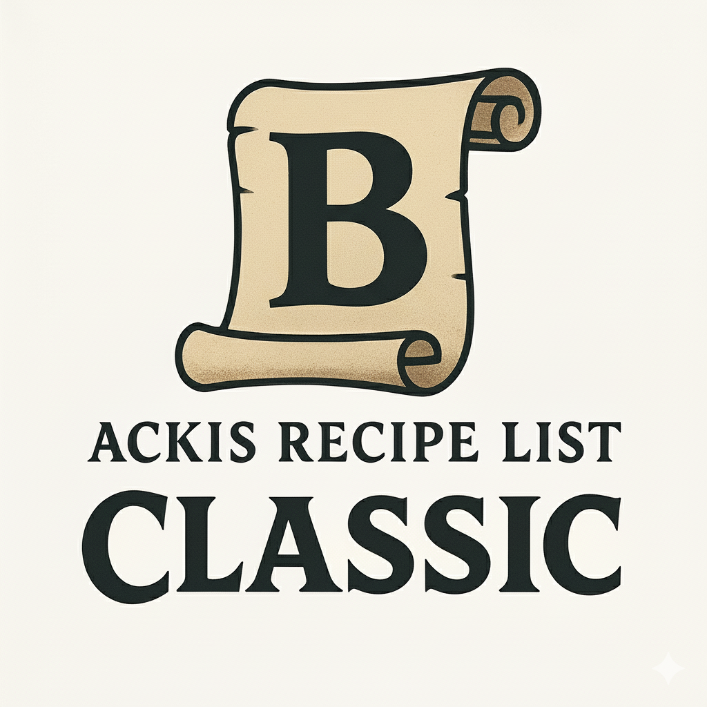 Ackis Recipe List Classic: Blacksmithing