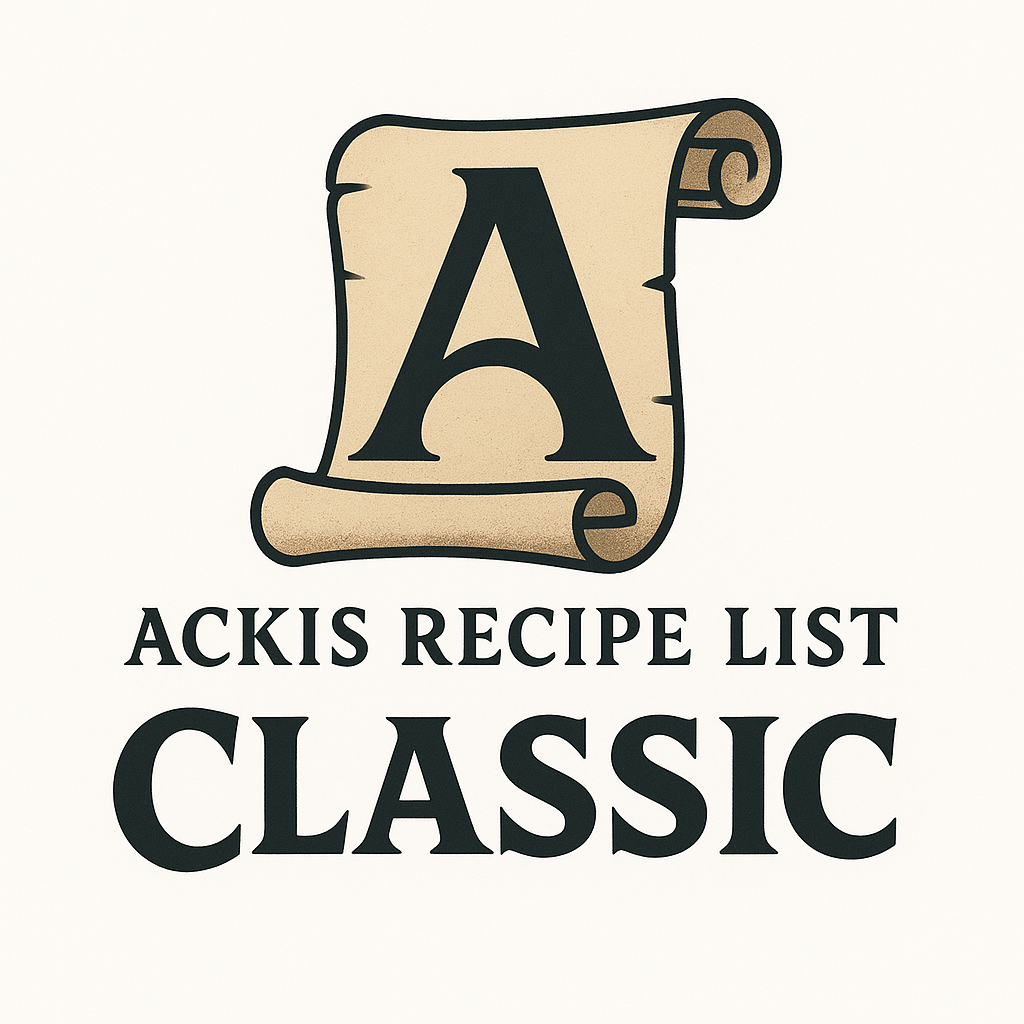 Ackis Recipe List Classic: Alchemy