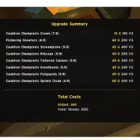 Gear Upgrade Summary