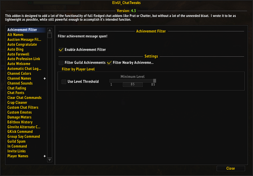 ElvUI Chat Tweaks