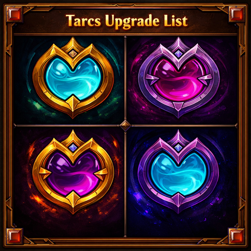 Tarcs Upgrade list