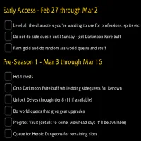 Larias' Weekly Checklist