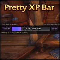 XP Bar — XP/Hour & Level ETA