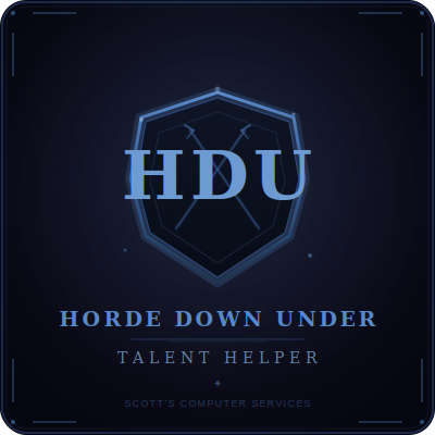 Horde Down Under Talent Helper