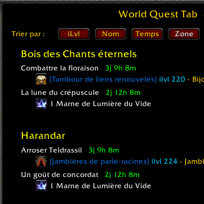 World Quest TabList