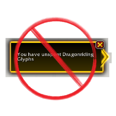 I don't care about Unspent Dragonriding Glyphs