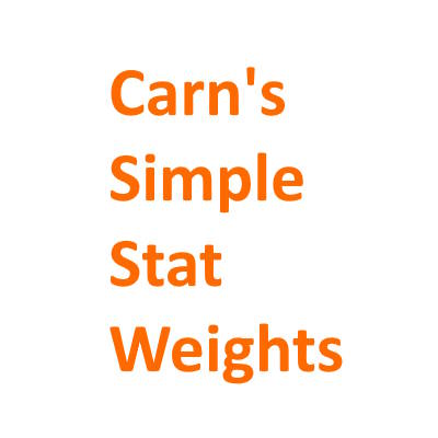 Carn's Simple Stat Weights