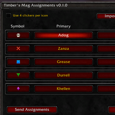 Timber's Mag Assignments