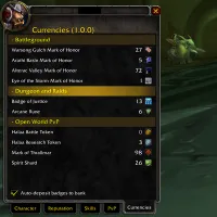 TBC Currencies Tab