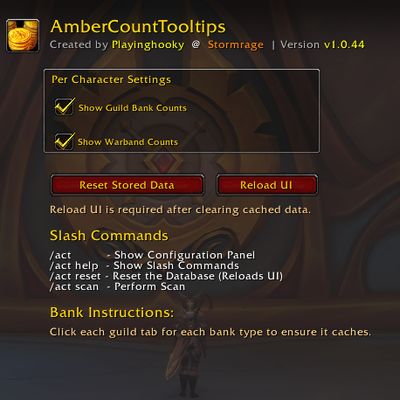 Amber Count Tooltips