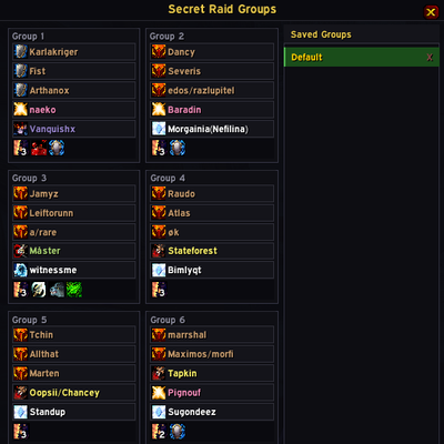 Secret Raid Groups (SRG)