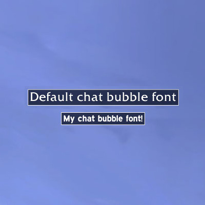 Chat Bubble Font Size
