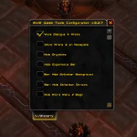 Mute Dialogue in Arena / Hide Bags and Minibar - Micro menu / WoW Game Tools / Disables annoying voice acting in the arena