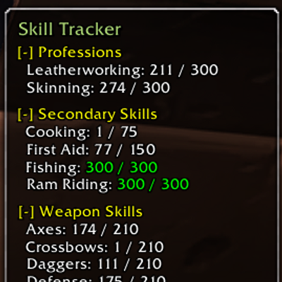 Simple Skill Tracker