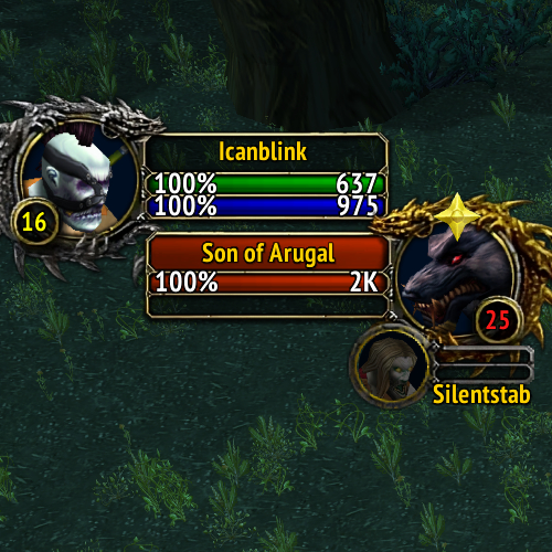 UnitText - Show HP and mana on target
