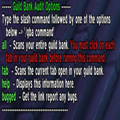 Guild Bank Audit